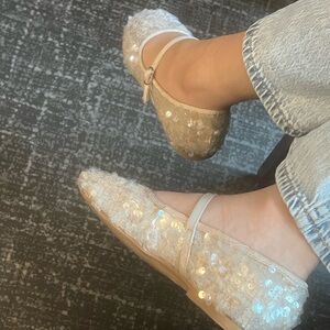 Elegant Sequin Embellished Girl’s shoes
